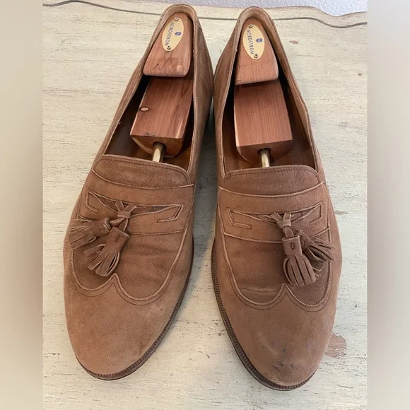 Bally | Shoes | Bally Tasseled Wingtip Suede Loafer In Snuff  display picture 1